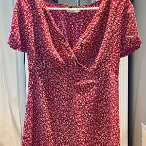 Motherhood Maternity Red Floral Blouse